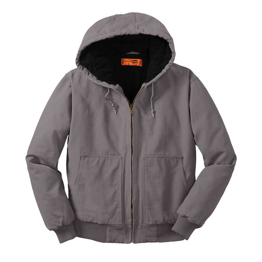 Washed Duck Cloth Insulated Hooded Work Jacket - CSJ41
