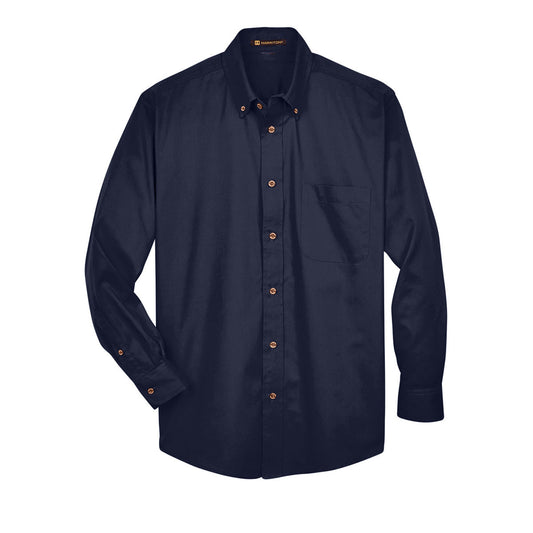 Men's Easy Blend Long-Sleeve Twill Shirt with Stain-Release - M500