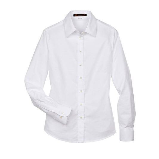 Ladies Long-Sleeve Oxford with Stain-Release - M600W